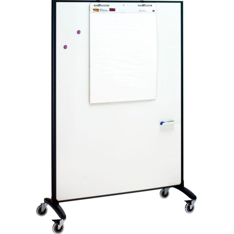 Quartet Motion Room Divider, 48 x 72 Inches, Graphite Frame