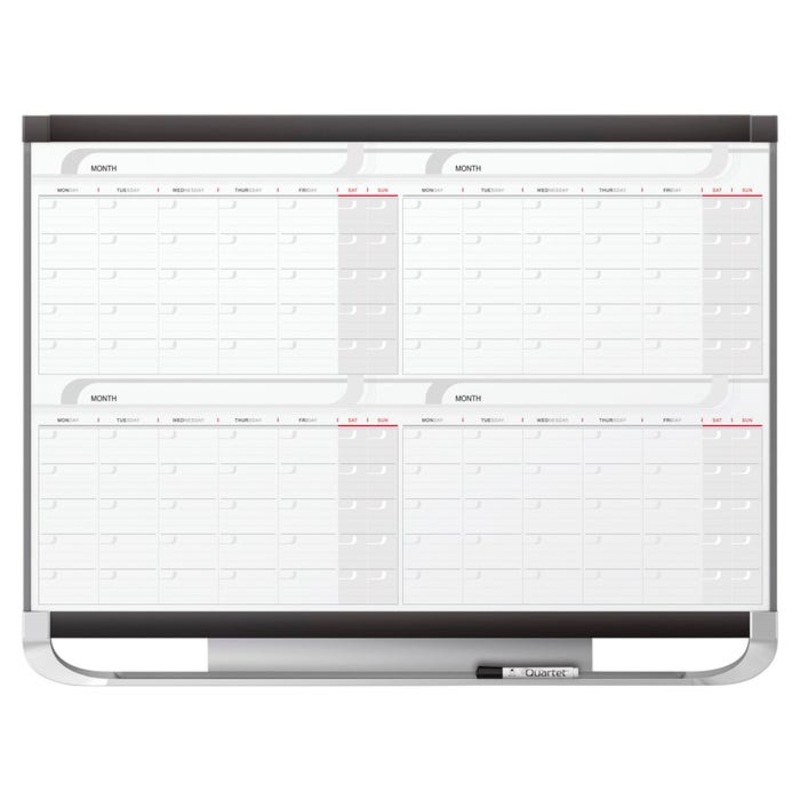 Quartet Prestige Calendar, 4 x 3 ft, Graphite