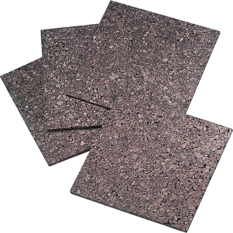 Quartet Self-Stick Bulletin Board Panel, 12 x 3/8 x 12 Inches, Cork, Dark Natural, Pack of 4