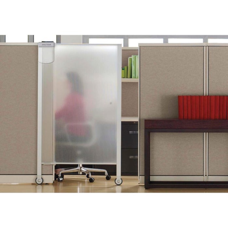 Quartet Workstation Privacy Screen, 38 x 64 Inches, Gray