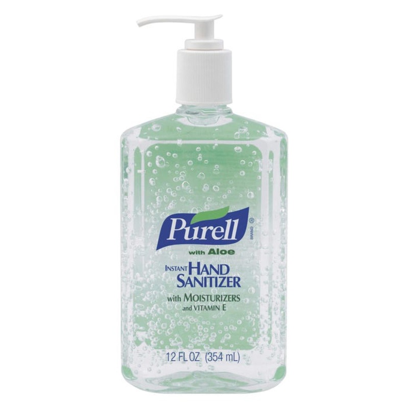 Purell Advanced Aloe Soothing Gel Hand Sanitizer, 12 Ounce Pump Bottle, Pack of 12