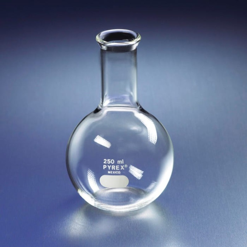 Pyrex Borosilicate Flat Bottom Flasks – 125 mL – Pack of 6