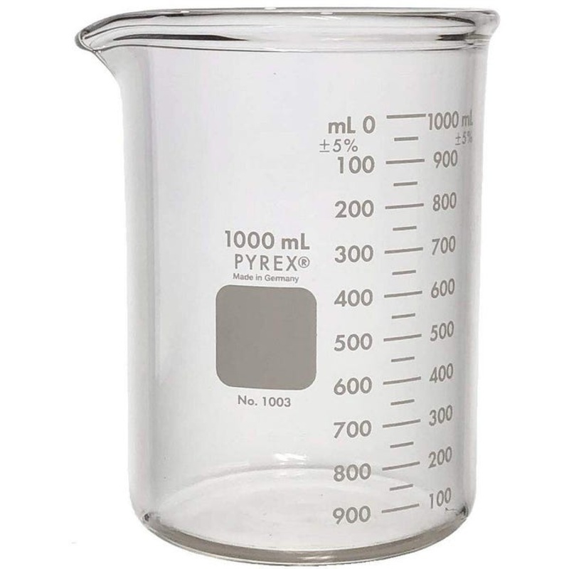 Pyrex Borosilicate Heavy-Duty Low Form Beaker – 1000 mL