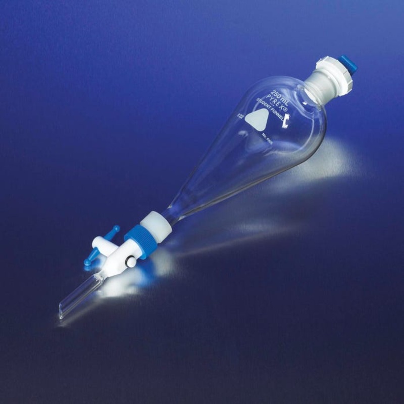 Pyrex Economy Squibb Separatory Funnel – 125 mL