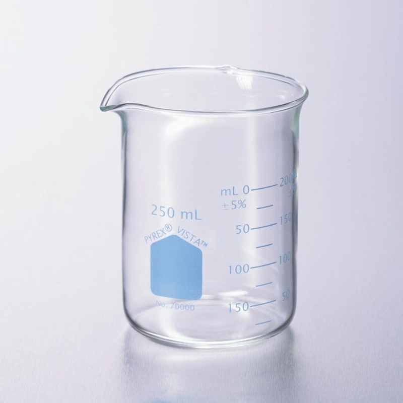 Pyrex Vista Low Form Beakers – 250 mL – Pack of 12