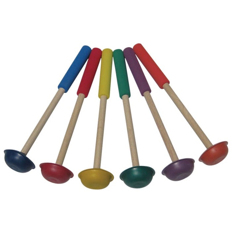 Mushroom Paddles, Assorted Colors, Set of 6