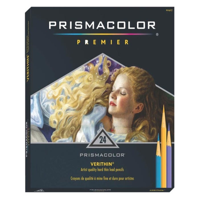 Prismacolor Verithin Colored Pencils, Assorted Colors, Set of 24