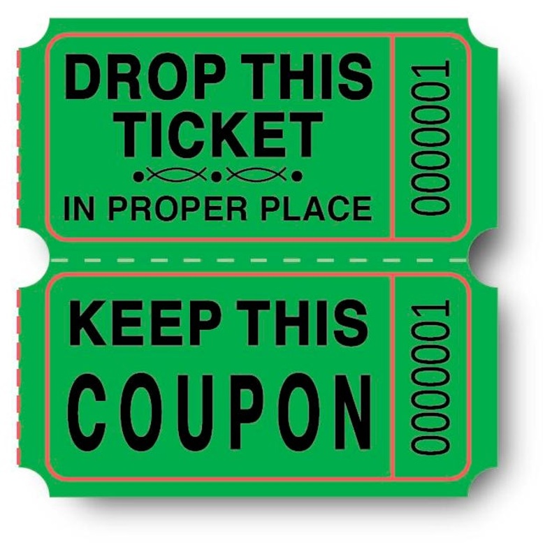 Premier Southern Ticket Roll Ticket, 2 x 2 Inches, Keep This Coupon, 2000 Tickets