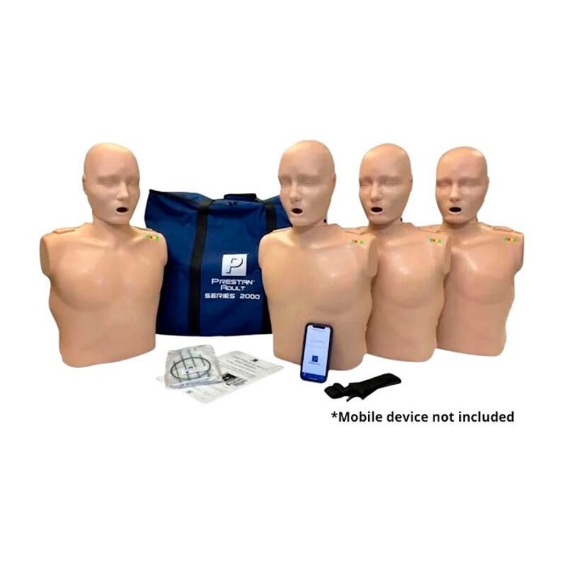 Prestan Professional CPR Training Kit-series 2000, 4 Adult Medium Skin Tone Manikins