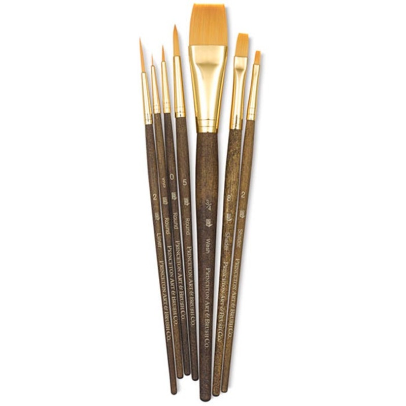 Princeton Economy Assorted Trim Paint Brush Set, Assorted Size, Set of 7