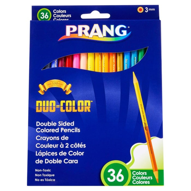 Prang Duo Colored Pencils, Assorted Colors, Set of 18