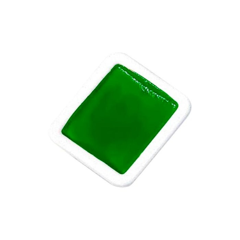 Prang Non-Toxic Semi-Moist Watercolor Paint Refill, Plastic Half Pan, Green, 12 Pans