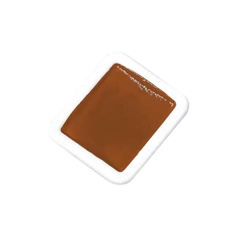 Prang Non-Toxic Washable Semi-Moist Watercolor Paint Refill, Plastic Half Pan, Brown, 12 Pans