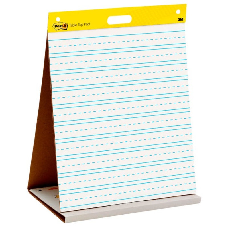 Post It Tabletop Easel, 20 x 23 Inches, Ruled, White, 20 Sheets, Pack of 6