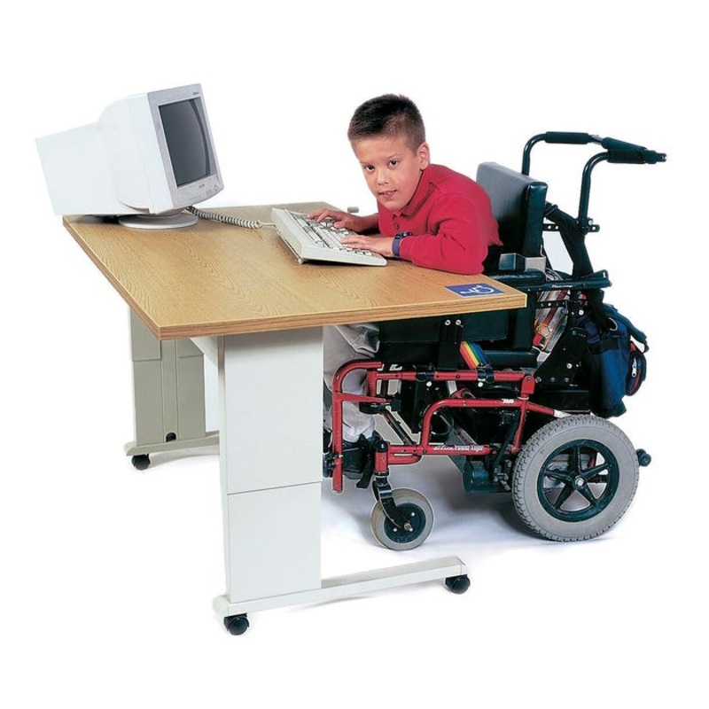 Paperflow Articulating Keyboard Arm, Polyethylene, for Use with Wheelchair Accessible Desks