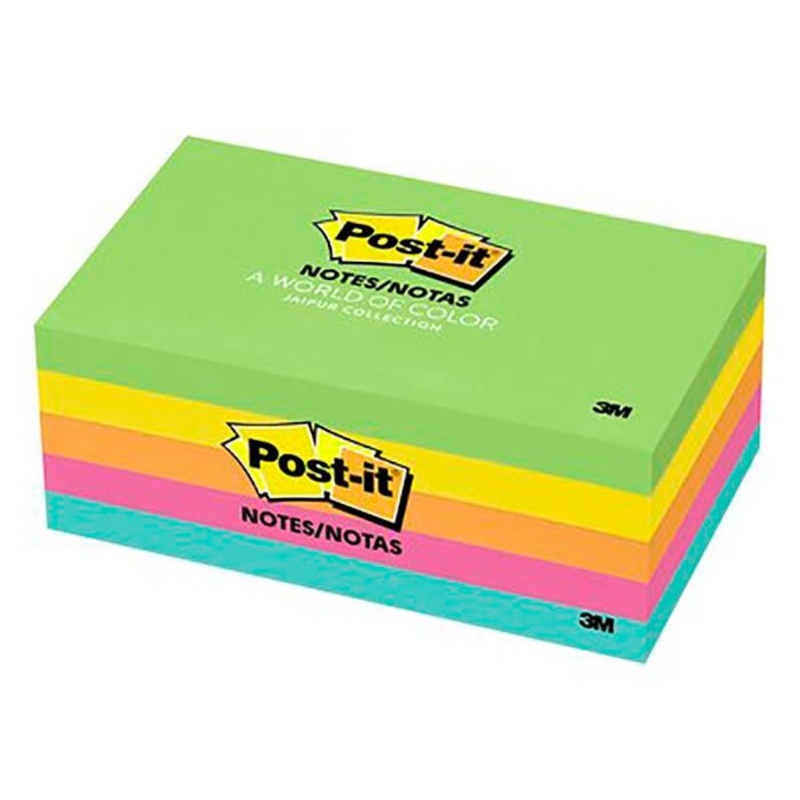 Post-it Original Notes, 3 x 5 Inches, Floral Fantasy Colors, 5 Pads with 100 Sheets Each