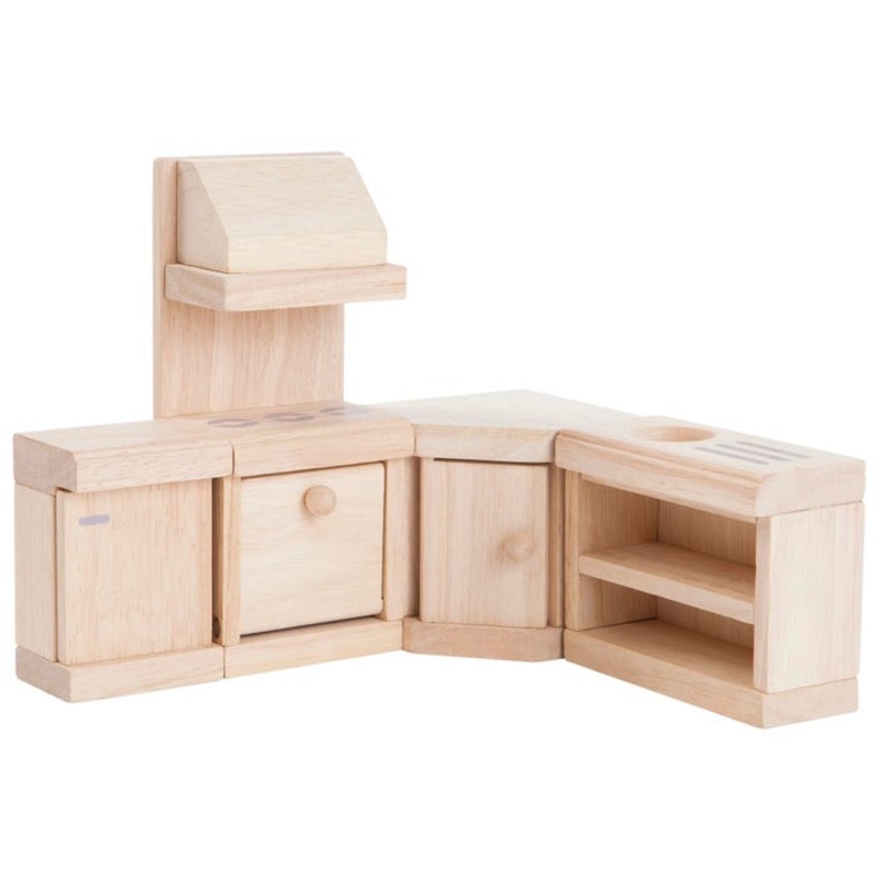 Plantoys Classic Dollhouse Furniture Kitchen Set, 4 Pieces